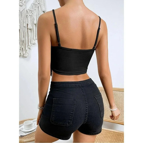 Women Tassel Tank Concert Outfits Festival Clothes  Rave V-Neck Sleeveless Shirt - Picture 6 of 6